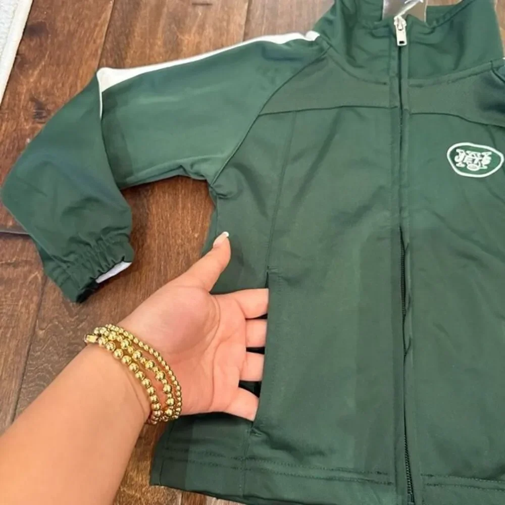 NFL New York Jets Track Stripe Zip Jacket Toddler size 3T NWT Sporty